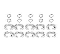 Haofy Anneaux de Pied d'oiseau 10 Pièces, Clips de Jambe en Métal pour Oiseaux Petits à Grands, Accessoires d'entraînement avec Un Design Facile à Porter (6 ID : 16,5 mm/0,64 Pouces, circonférence