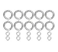 Haofy Anneaux de Pied d'oiseau 10 Pièces, Clips de Jambe en Métal pour Oiseaux Petits à Grands, Accessoires d'entraînement avec Un Design Facile à Porter (N ° 15)