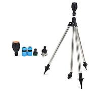 Haofy Arroseur Rotatif à 360 Degrés, Système d'arrosage Automatique en Acier Inoxydable et Plastique, Trépied Réglable et Plage de Pulvérisation pour l'irrigation du Jardin