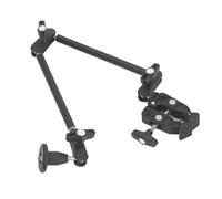 Haofy Articulation Articulation Réglable 2 Section 1/4 dans 3/8 -ccher Caméra Caméra Haine pour Vlogging, Rotation à 360 Degrés pour Le Moniteur de Microphone, Alliage D'aluminium en Acier