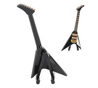 Haofy Axe Heaven - Réplique de Guitare Miniature en Bois Naturel, Mini Modèle avec Support et étui pour Accessoires de Décoration de Maison de Poupée