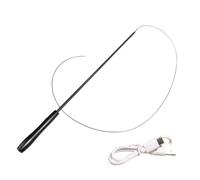 Haofy Baguette Rétractable pour Chat, Jouet Interactif avec Lumière Rouge LED, Canne à Pêche Extensible Rechargeable par USB, Teaser pour Chats D'intérieur, Exercice de Jeu pour (Black)