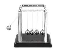 Haofy Balance Pendule Ball Metal Physics Science Toy Office Decoration Stress Stressing Relief Educational ABS Metal Desktop Game for Students Black (Fond Noir)