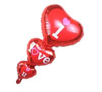 Haofy Ballon en Aluminium « Je t'aime » avec Lettres Rouges pour Demande en Mariage, Anniversaire, Réutilisable, Facile à Gonfler et à Dégonfler, Film en Aluminium Rouge Vif 96,5 X 50,8 Cm,