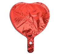 Haofy Ballon en Film D'aluminium en Forme de Cœur Rouge, 50 Pièces, Ballon Décoratif de Couleur Vive pour Mariages, Fêtes, Matériau de Haute qualité