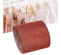 Haofy Bande de Maille de Ruban de, Garniture Scintillante en Cristal de 9m à 24 Rangées pour Mariage, Artisanat de Bricolage, Décoration de Vacances, Plusieurs Couleurs (rouge)