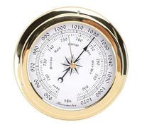 Haofy Baromètre en Laiton, Mesure Précise de la Pression Atmosphérique avec Cadran Blanc, échelles en or Noir pour Yachts, Cargos, Navires, Maison, Bureau