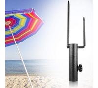 Haofy Base de Parasol Rechargeable en Acier Inoxydable, Support de Parasol, Convient aux Poteaux de 22 à 38 Mm, Rempli d'eau ou de Sable pour Plus de stabilité, Léger, Taille 15 X 3,1 X 1,4 Pouces,
