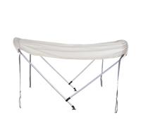 Haofy Bateau Ombre Auvent 3 Arc, Remplacement 600D Polyester Couverture en Alliage D'aluminium Cadre Facile Installer Abri De Soleil Auvent pour Canot Gonflable Canot Kayak Vent Pluie