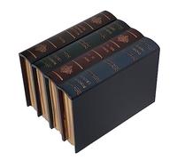 Haofy Bibelot de Livre Style Vintage, Boîte de Rangement Texturée Recouverte d'ombre Dorée pour l'organisation du Bureau et la Décoration de la Maison (Grand)