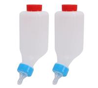 Haofy Biberons d'alimentation en Plastique pour Agneau et Chèvre, 2 Pièces, 500ml, à Suspendre à l'envers pour Rail de Clôture, Taille Compacte de 12.7oz, pour Les Soins Infirmiers des