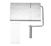 Haofy Bloc Coupe-fromage en Acier Inoxydable avec 6 Fils de Rechange, Planche à Outils de Tranchage de qualité Alimentaire pour Beurre, Mozzarella, Parmesan, Savon Fait à la Main,