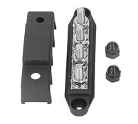 Haofy Bloc de Distribution D'énergie à Goujons M10 à 4 Positions pour Automobile, Camping-car, Yacht, 48 V DC, 250 A, Borne de Câble Conducteur en Laiton pour un Rangement soigné, Alliage de Zinc