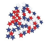 Haofy Blocs d'étoiles en Bois, Décor Patriotique du 4 Juillet avec un Design Bleu Rouge, Bricolage Artisanal pour le Memorial Day, la Fête du Travail, la Fête des Anciens Combattants (Étoile