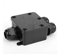 Haofy Boîte à Bornes de Jonction en Plastique Noir Durable à 3 Voies en Forme de Y pour Usines et Usines de Traitement des Eaux Usées IP68