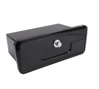 Haofy Boîte à de Bateau Verrouillable Abs Abs Marine Storage avec 2 Porte-Boissons, Organisateur de Console de Bateaux de Pont de Fouillis Salares (Black)