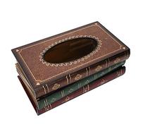Haofy Boîte à Mouchoirs en Forme de Livre Antique, Support Artisanal en Bois Unique pour la Décoration de la Maison ou de la Voiture