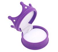 Haofy Boîte de Bijoux de Couronne Personnalisée Conception Rétro Simple pour L'organisation de Bagues et de Boucles d'oreilles, Adaptées aux Suggestions, à Un Matériau de Flocons pour Les