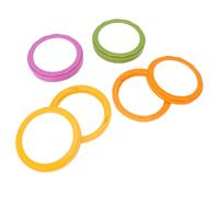 Haofy Boîte de Conservation des Fruits en Silicone, Lot de 4 Récipients de Stockage des Aliments à Double Couvercle en Silicone 4,7 X 1,0 Po pour Réfrigérateur, Porte-oignon Citron Ail pour la Cuisine