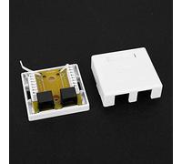 Haofy Boîte de Réseau, Jonction D'informations de Bureau à Double Port pour le Bureau à Domicile, Couleur ABS comme sur L'image