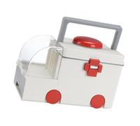 Haofy Boîte Médicale, Trousse de Premiers Secours Portable en Forme D'ambulance, Organisateur de Fournitures D'urgence avec Poignée, Plateau Amovible et Couvercle Verrouillable, Boîte