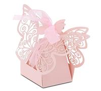 Haofy Boîtes à Bonbons Décoratives pour Fêtes et événements, Idéales pour les Petits Cadeaux ou Objets, Lot de 100 (PINK)