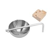 Haofy Bol d'huile d'aromathérapie pour Sauna, Diffuseur de Sauna en Acier Inoxydable, Tasse Suspendue avec Bras en Bois pour Traditionnels et Infrarouges (S)