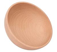 Haofy Bol Rond en Bois de Hêtre de 8 Pouces pour Salade, Fruits, Trempette, Sauce, Riz, Pâtes, Céréales pour la Cuisine à Domicile, le Restaurant, le café (M)