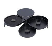 Haofy Bordure en Verre à 3 Niveaux, Accessoire de Bar Pratique pour Célébrer une Fête, une Réception de Mariage, un Festival, en Plastique ABS Noir