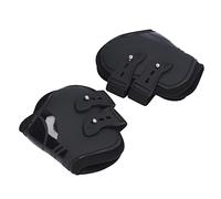 Haofy Bottes de Tendon de Cheval, Leggings de Protection Réglables pour Courses de Chevaux, Sport, Ensemble de 2 Pièces (Pattes postérieures Noires L)