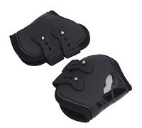 Haofy Bottes de Tendon de Cheval, Leggings de Protection Réglables pour Courses de Chevaux, Sport, Ensemble de 2 Pièces (Pattes postérieures Noires M)