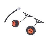 Haofy Bouchon de Carburant et d'huile pour Tronçonneuse, ABS Durable de Remplacement pour 020 021 023 025 026 028 034 - Ensemble de 2 Pièces avec Ajustement sécurisé OEM 0000 350 0510 0000 350