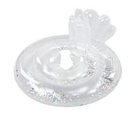 Haofy Bouée de Natation pour bébé à Paillettes Argentées avec Siège Double Sac à Gaz Anti-Renversement, Flotteur de Piscine Gonflable pour Enfants de 1 à 4 Ans, Jouet de Plage d'été
