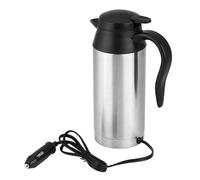 Haofy Bouilloire D'eau électrique, 304 Tasse de Chauffage de Voiture en Acier Inoxydable, 750 Ml de Voyage pour le thé à thé Indicateur isolé Light S'adapte aux Supports de Tasses de