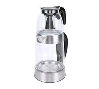 Haofy Bouilloire électrique Double 2 Couches de Style Turc, Acier Inoxydable et Verre, ébullition Rapide de 2000 W avec Arrêt Automatique, capacité de 0,8 L et 2, L pour un Usage (Prise UE)