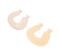 Haofy Bouillotte en Forme de U 1 L en Caoutchouc Naturel Antidéflagrant pour Soulager les Douleurs du Cou et des épaules - Housse Douce et Moelleuse pour l'hiver, les Voyages, 'usage Domestique