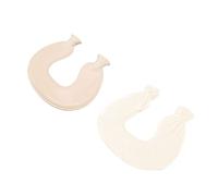 Haofy Bouillotte en Forme de U 1 L en Caoutchouc Naturel Antidéflagrant pour Soulager les Douleurs du Cou et des épaules - Housse Douce et Moelleuse pour l'hiver, les Voyages, 'usage Domestique