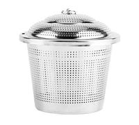 Haofy Boule d'assaisonnement d'épices de Couvercle enchaîné d'acier Inoxydable, Filtre d'épices de séparation d'assaisonnements de Cuisine, passoire de Sac d'infuseur de Panier de Filtre (L)