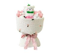 Haofy Bouquet en Peluche avec Guirlande Lumineuse LED, Bouquet d'animaux en Peluche de Dessin animé Mignon avec des Couleurs Vives pour d'anniversaire, de Saint-Valentin et de (Ours)