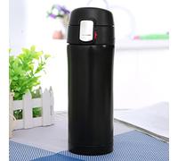 Haofy Bouteille Sous Vide en Acier Inoxydable, Tasse à café Isolée avec Couvercle Verrouillable, 350 Ml pour le Bureau et l'extérieur (BLACK)