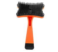 Haofy Brosse Autonettoyante pour Animaux de Compagnie, Outil de Toilettage pour Chiens et Chats, Poignée Confortable (Orange)