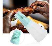 Haofy Brosse de Bouteille D'huile de Barbecue en Silicone, Outil de Cuisson Durable pour la Cuisson en Cuisine, Ensemble de 2 Pièces adapté à L'étalement du Glaçage, Rose/vert/bleu (GREEN)