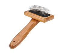 Haofy Brosse pour Chien Slicker, Matériau en Bambou, Conception Incurvée Douce, Outil de Toilettage Efficace pour Chiens et Chats de Taille Moyenne à Grande (avec quelques)