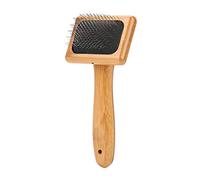 Haofy Brosse pour Chien Slicker, Matériau en Bambou, Conception Incurvée Douce, Outil de Toilettage Efficace pour Chiens et Chats de Taille Moyenne à Grande (Non facturé)