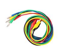 Haofy Câble Adaptateur Fiche Banane vers Pince pour Tester en Toute sécurité les Mesures de Puissance pour les électriciens et les Ingénieurs, Ensemble de 5 Pièces