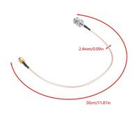 Haofy Câble Coaxial Adaptateur D'extension D'antenne - 2 Pièces 50Ω 30 Cm SMA Mâle vers BNC Mâle - Blindage Monocouche plaqué Argent - Pour une Meilleure Réception du Signal