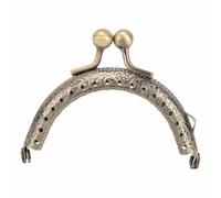 Haofy Cadre de Sac à Main Rétro en Laiton Antique 6,5 Cm Fermoir Kiss Lock pour Sac à Main, Pochette, Portefeuille, Bricolage, Créateurs de Sacs à, Remplacement de Matériel Vintage