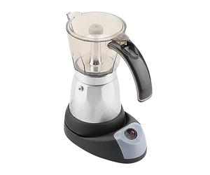 Haofy Cafetière électrique Détachable 480W, Machine à Expresso Moka Transparente pour 6 Tasses, Matériau en Alliage et Acrylique
