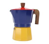 Haofy Cafetière Italienne Cuisinière Pot Pot 150ml 3 Tasses en Alliage D'aluminium avec Joint en Silicone Anti Scald Poignée pour la Maison de Brassage Camping (Bleu rouge et jaune)