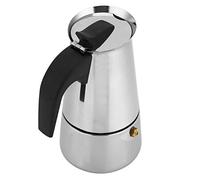 Haofy Cafetière Moka Pot en Acier Inoxydable, Machine à Expresso 4 Tasses, Design Compact et Exquis, Idéale pour un Usage Domestique, Poignée Isolée Thermiquement pour une Infusion Facile